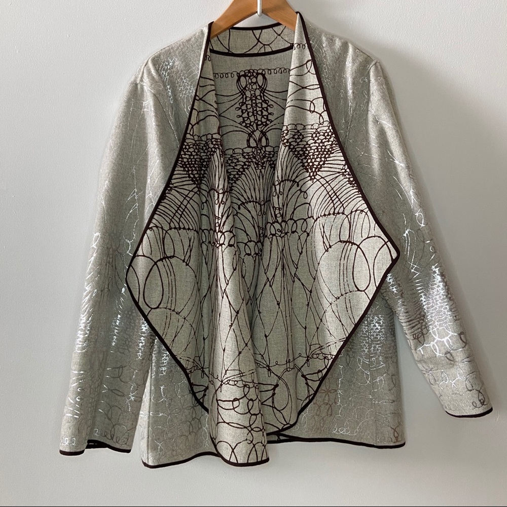 Chico’s Drape Front Open Jacket Reversible - image 3